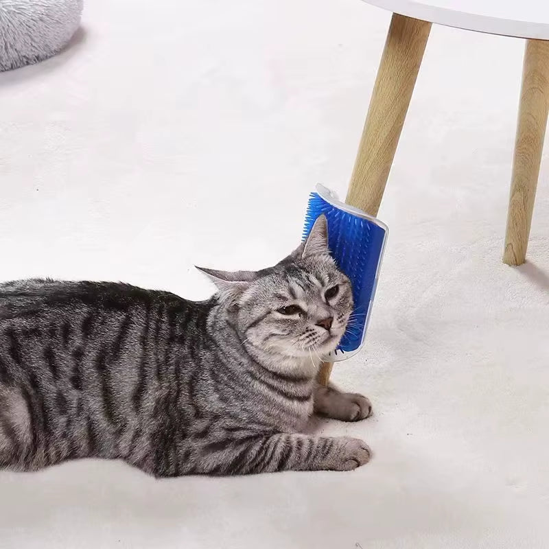 Cat Massage Tool Pet Hair Removal Massage Comb Wall Corner Self Cleaning Rubbing Brush Cats Toys Pet Beauty Supplies