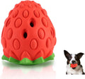 Strawberry Tough Dog Toys for Aggressive Chewers | Treat Dispensing Dog Toys | Dog Teething Chew Toy | Indestructible Durable Puppy Toy for Medium Large Dogs