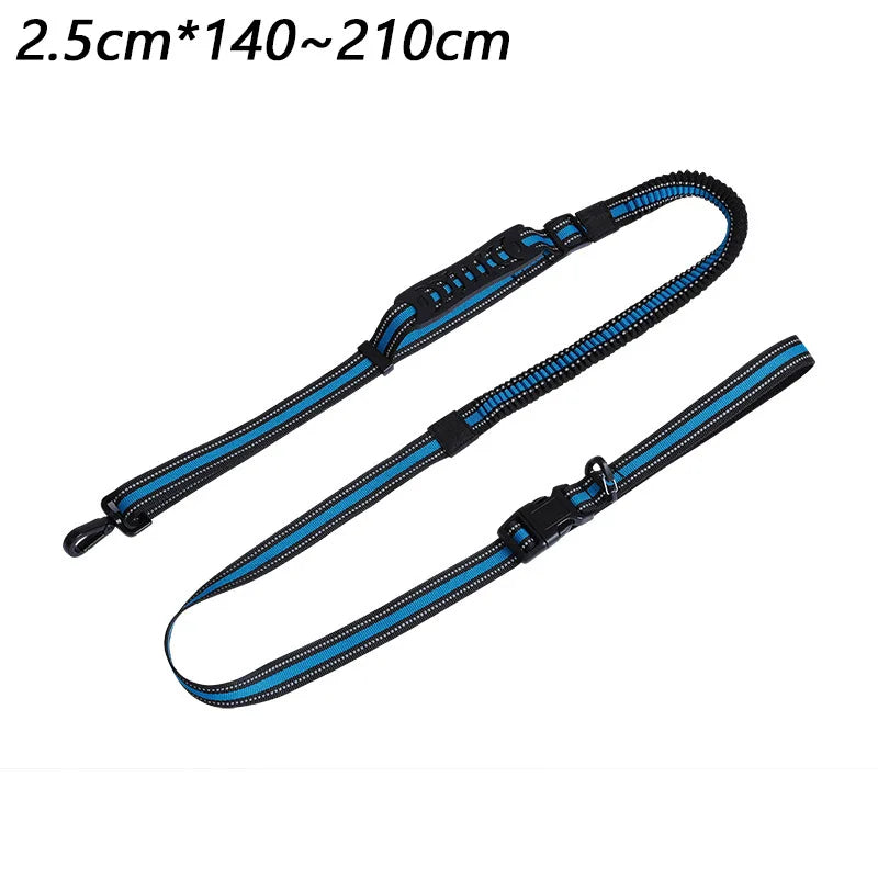 Hands Free High Qulity Retractable Hands Free Dog Leash for Running Dual Handle Bungee Leash Reflective for Large Pet Supplies