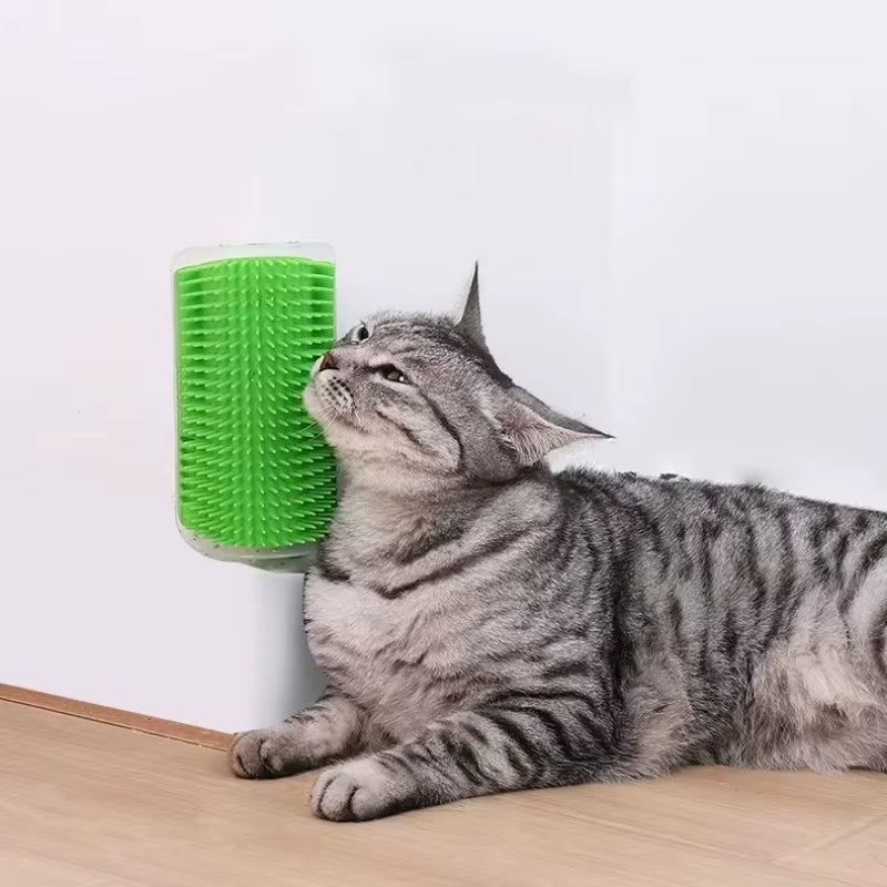 Cat Massage Tool Pet Hair Removal Massage Comb Wall Corner Self Cleaning Rubbing Brush Cats Toys Pet Beauty Supplies